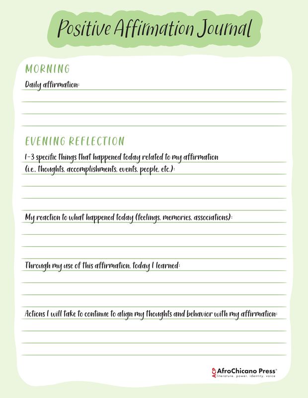 Affirmation Journal — AfroChicano Press